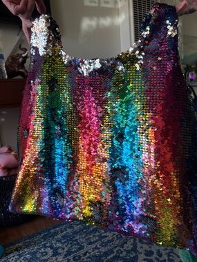 Shiny Rainbow Sequin Bag